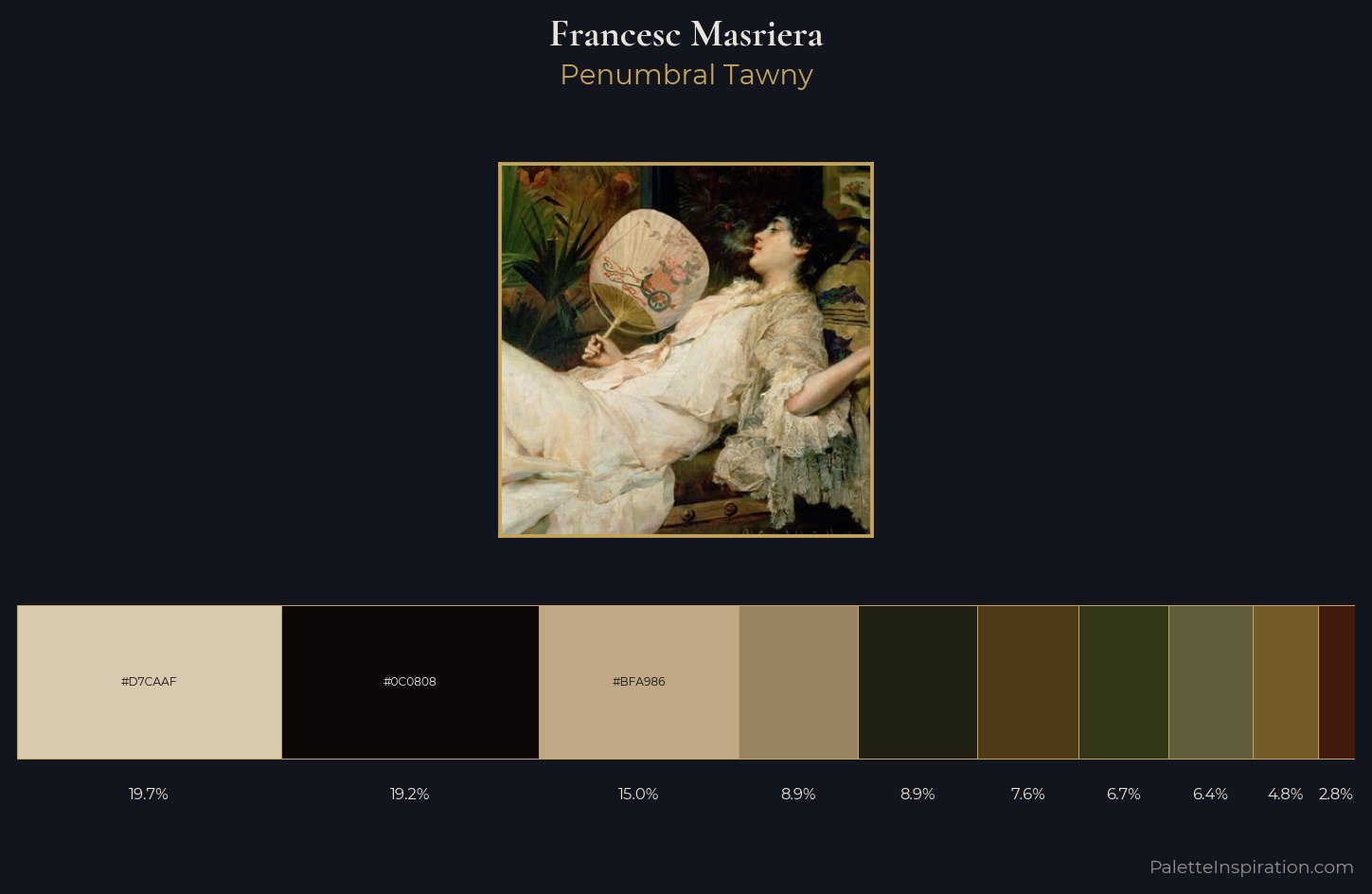 Francesc Masriera Palette 6 — Penumbral Tawny