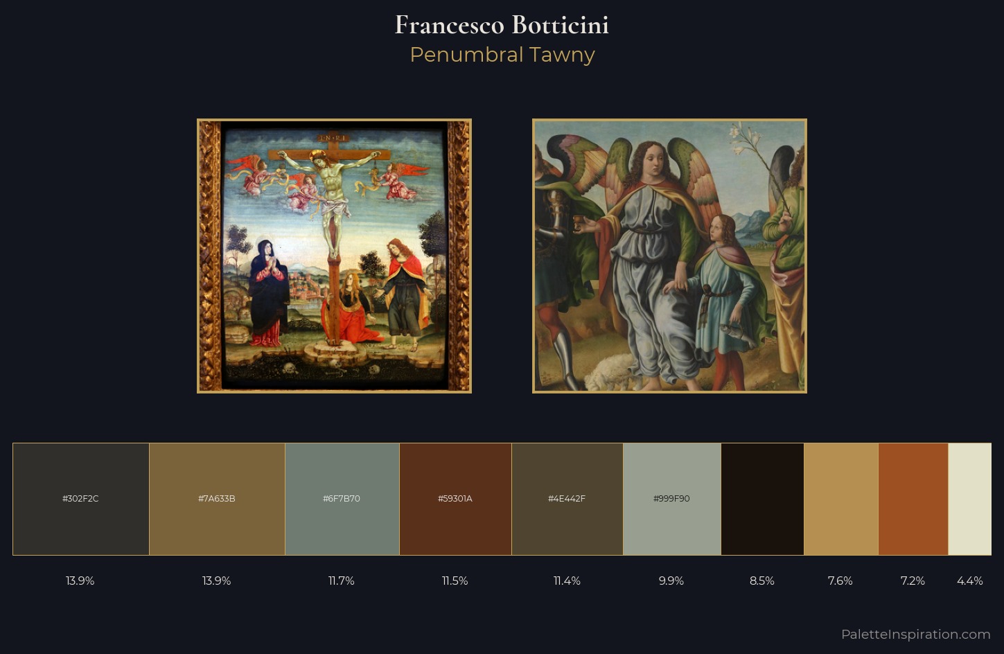 Francesco Botticini Palette 5 — Penumbral Tawny