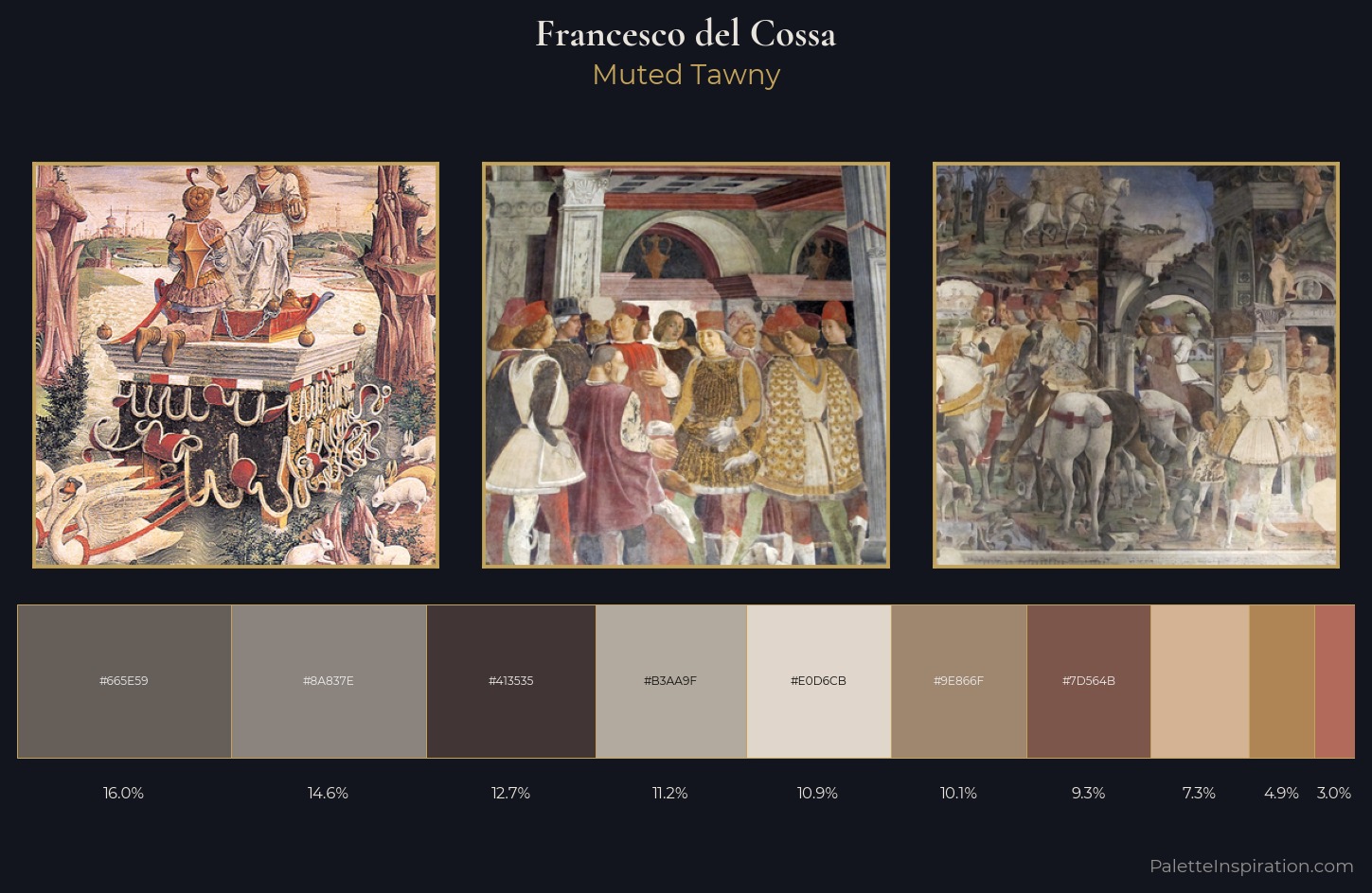 Francesco del Cossa Palette 2 — Muted Tawny