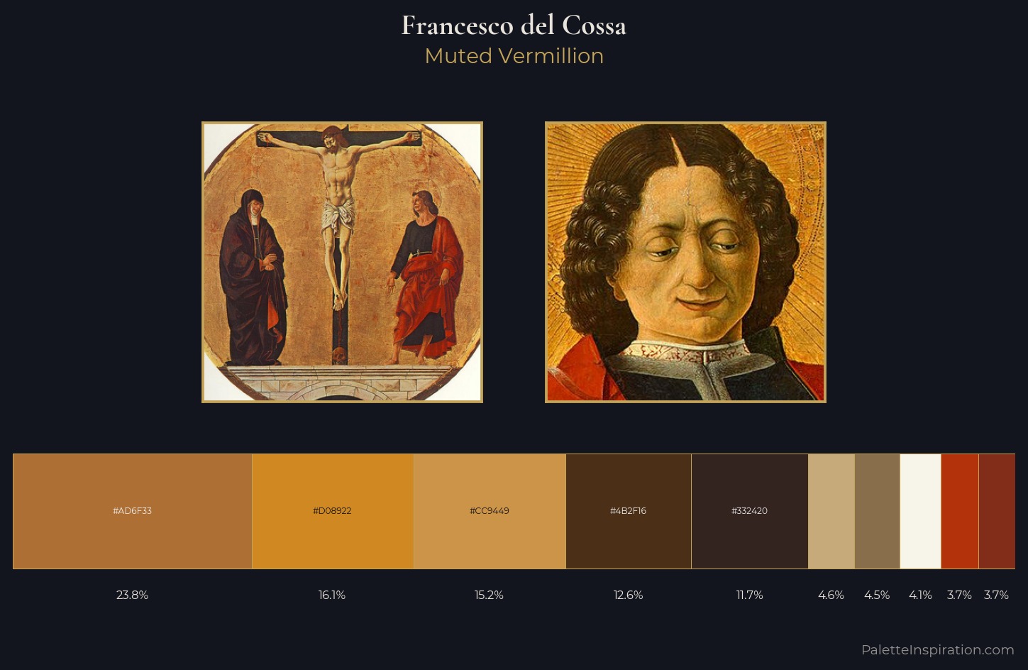 Francesco del Cossa Palette 6 — Muted Vermillion