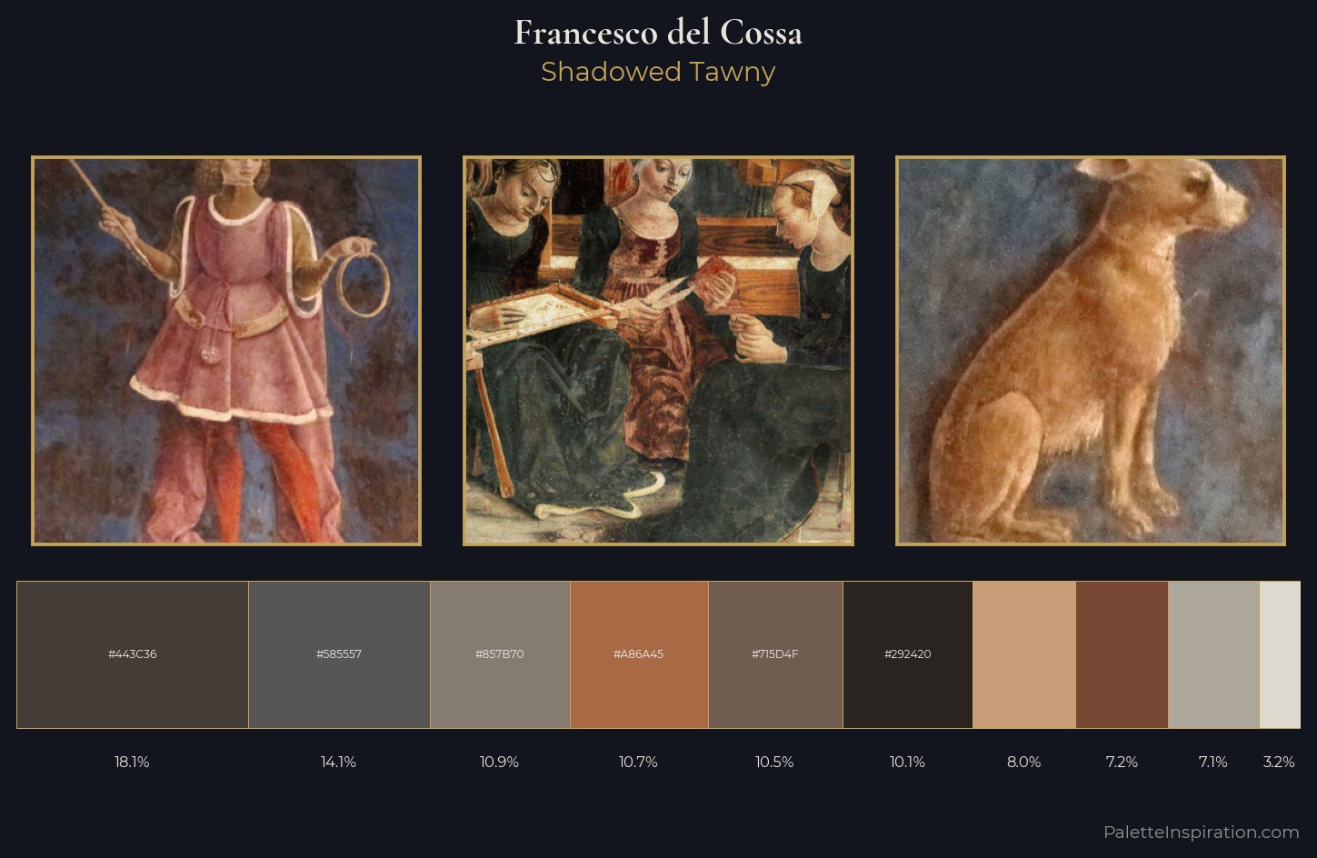 Francesco del Cossa Palette 8 — Shadowed Tawny