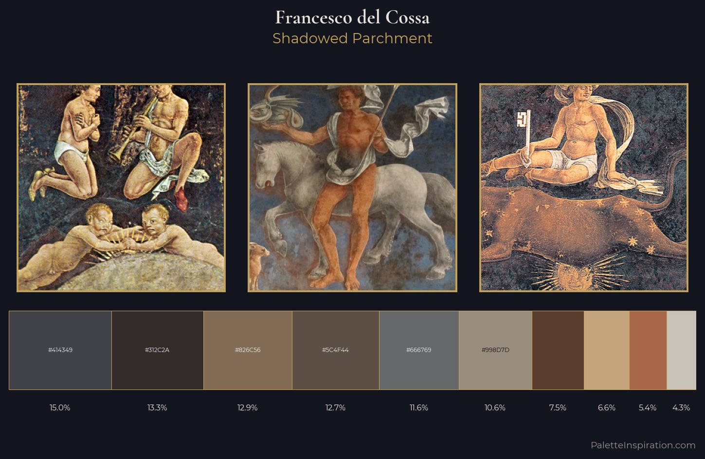 Francesco del Cossa Palette 10 — Shadowed Parchment