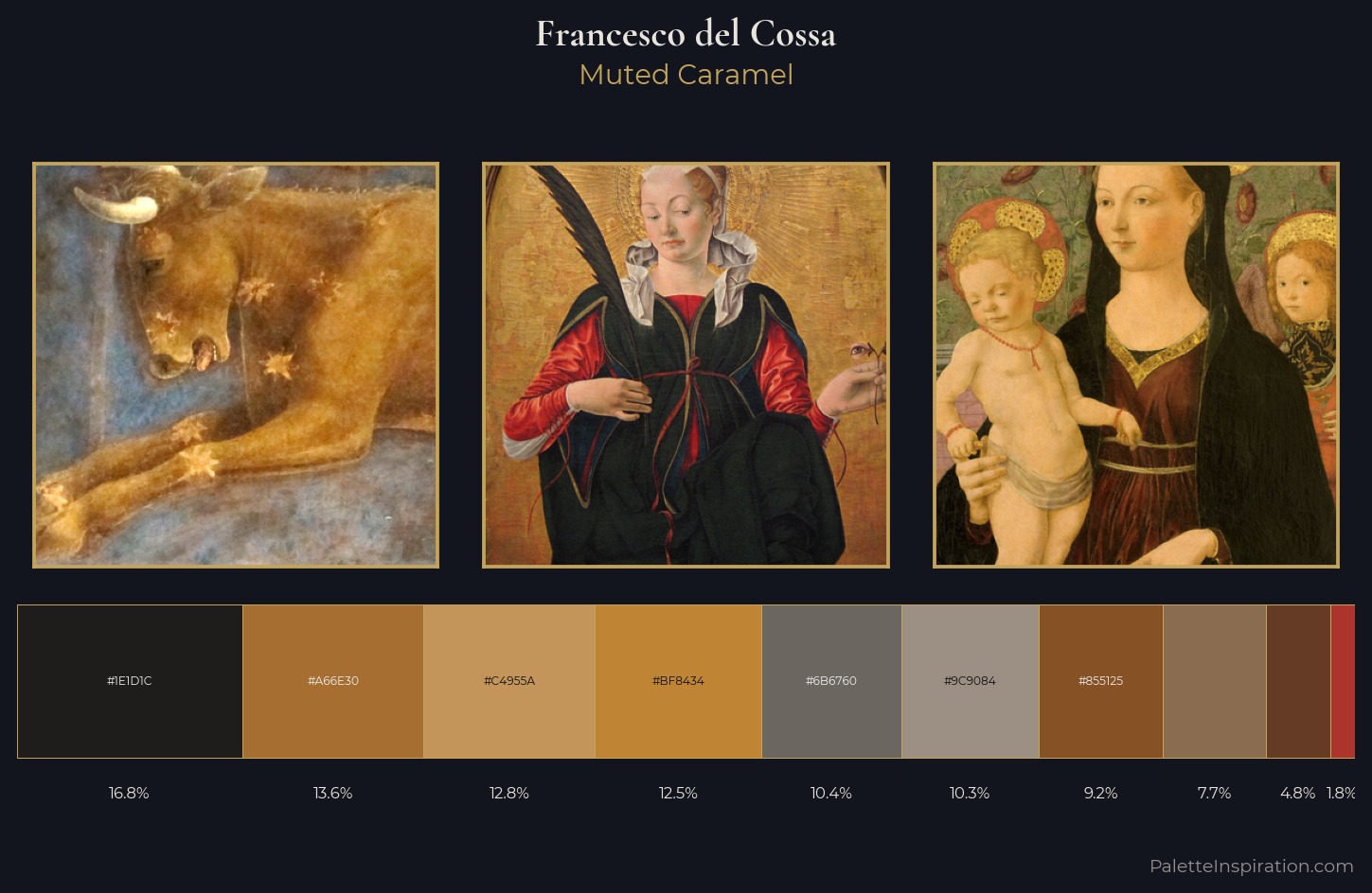 Francesco del Cossa Palette 11 — Muted Caramel
