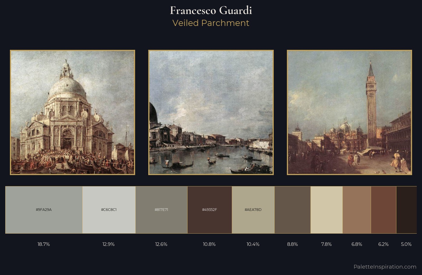 Francesco Guardi Palette 3 — Veiled Parchment