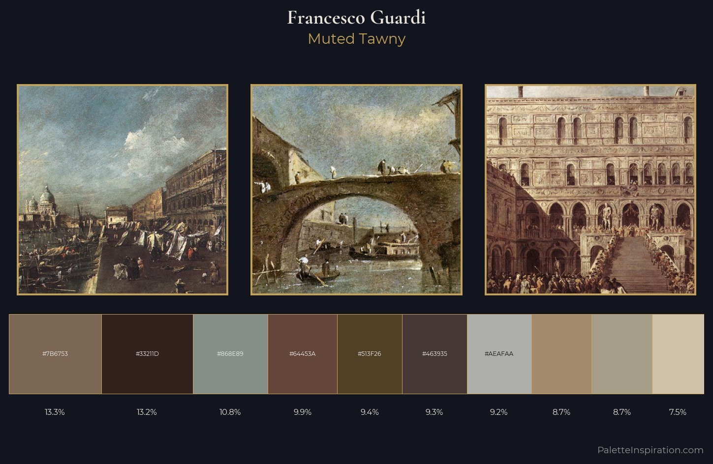 Francesco Guardi Palette 7 — Muted Tawny