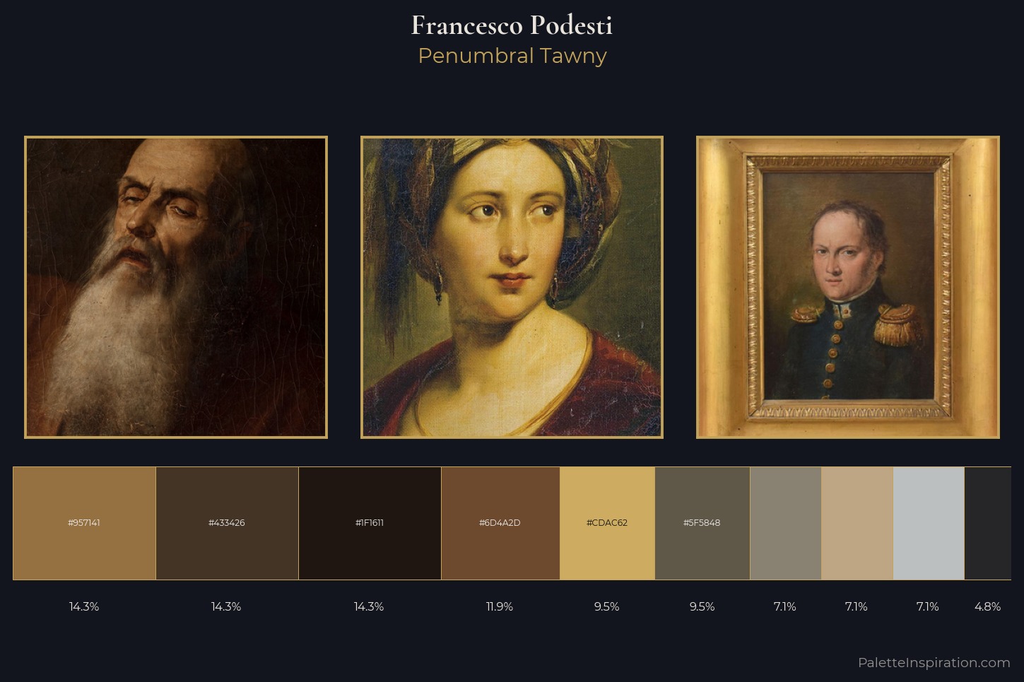 Francesco Podesti Master Palette — Penumbral Tawny