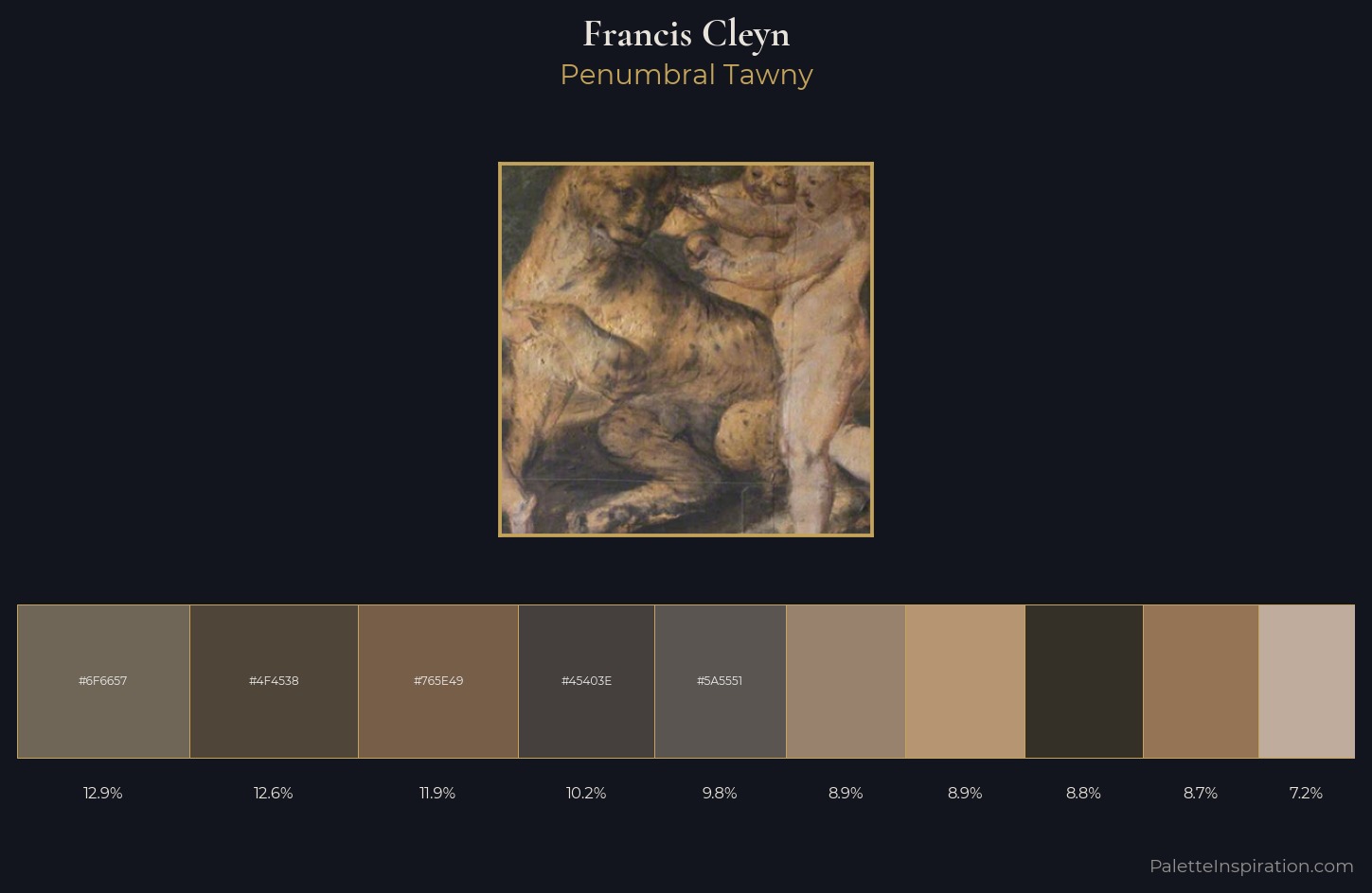 Francis Cleyn Palette 1 — Penumbral Tawny
