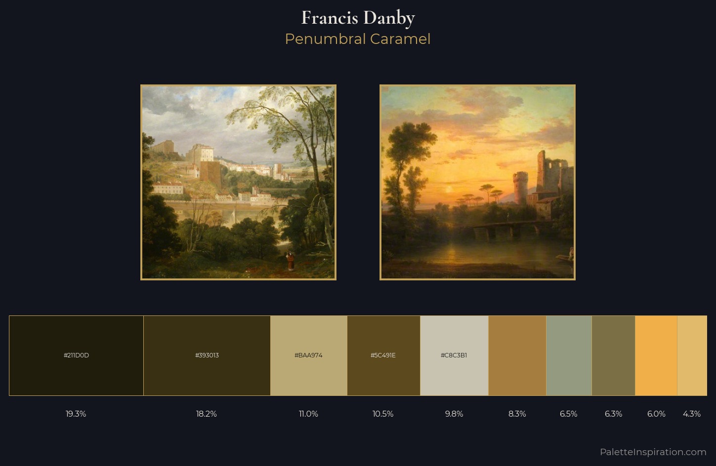 Francis Danby Palette 3 — Penumbral Caramel