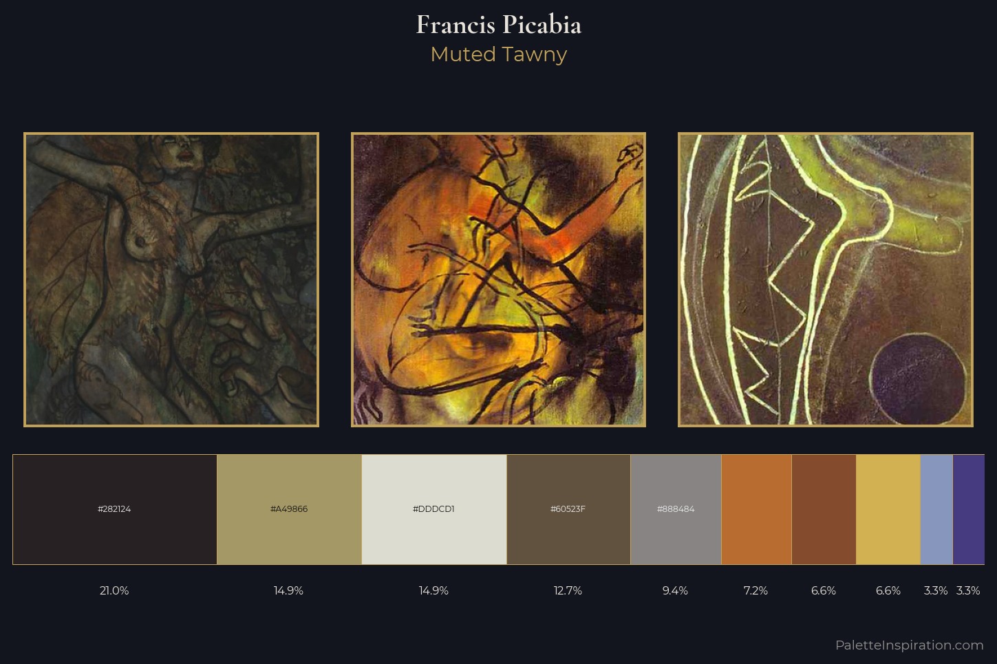Francis Picabia Master Palette — Muted Tawny