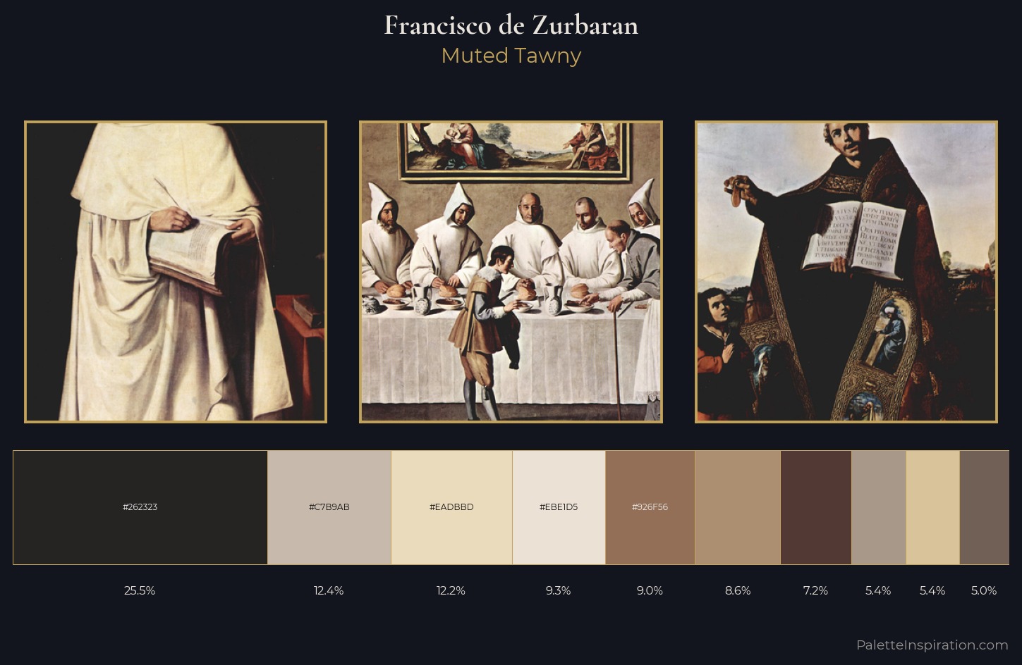 Francisco de Zurbaran Palette 1 — Muted Tawny