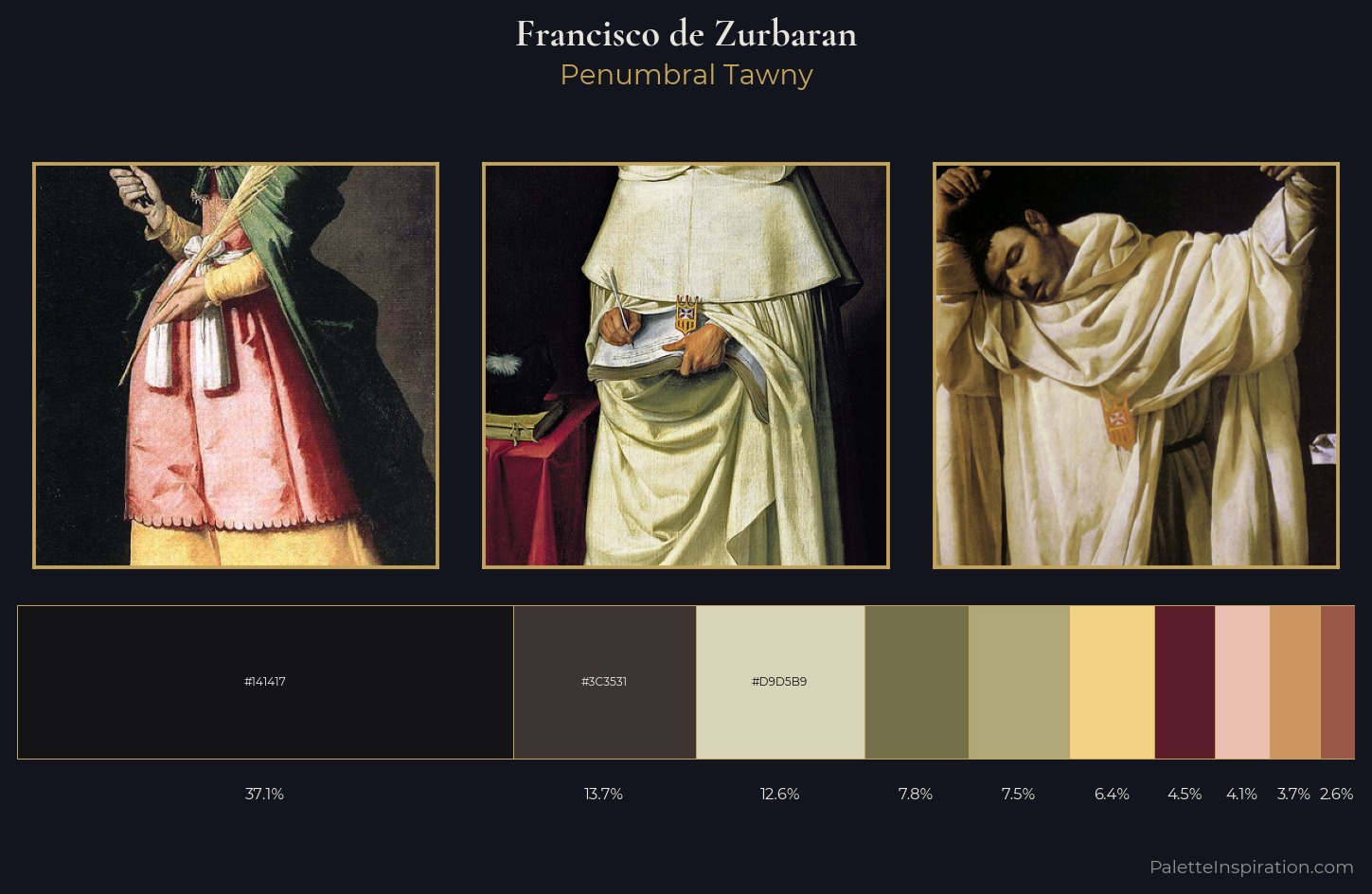 Francisco de Zurbaran Palette 2 — Penumbral Tawny