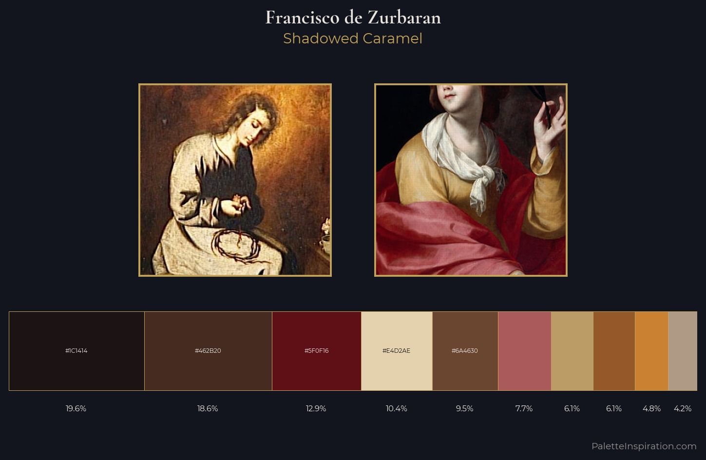 Francisco de Zurbaran Palette 7 — Shadowed Caramel