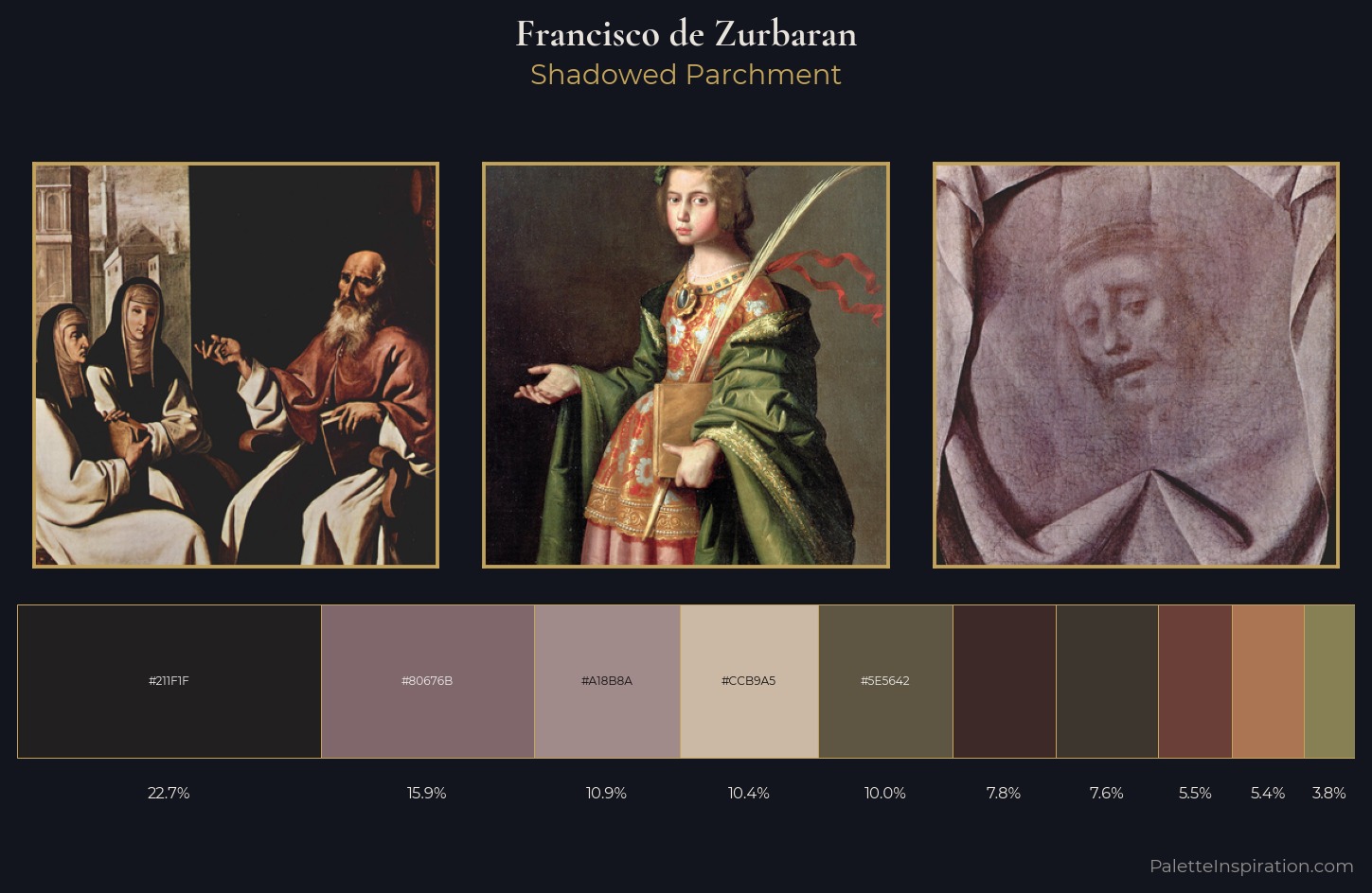 Francisco de Zurbaran Palette 11 — Shadowed Parchment