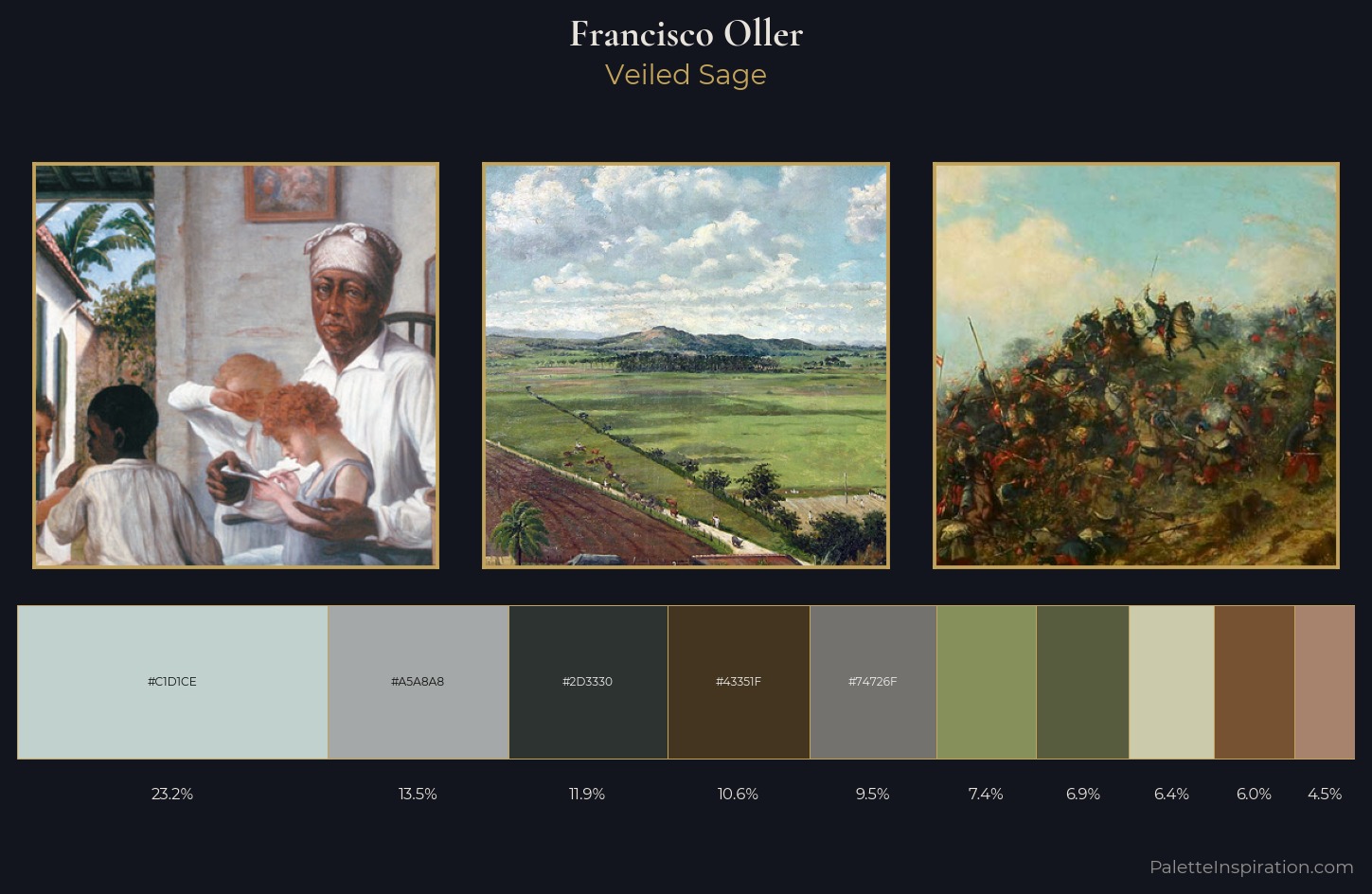 Francisco Oller Palette 4 — Veiled Sage