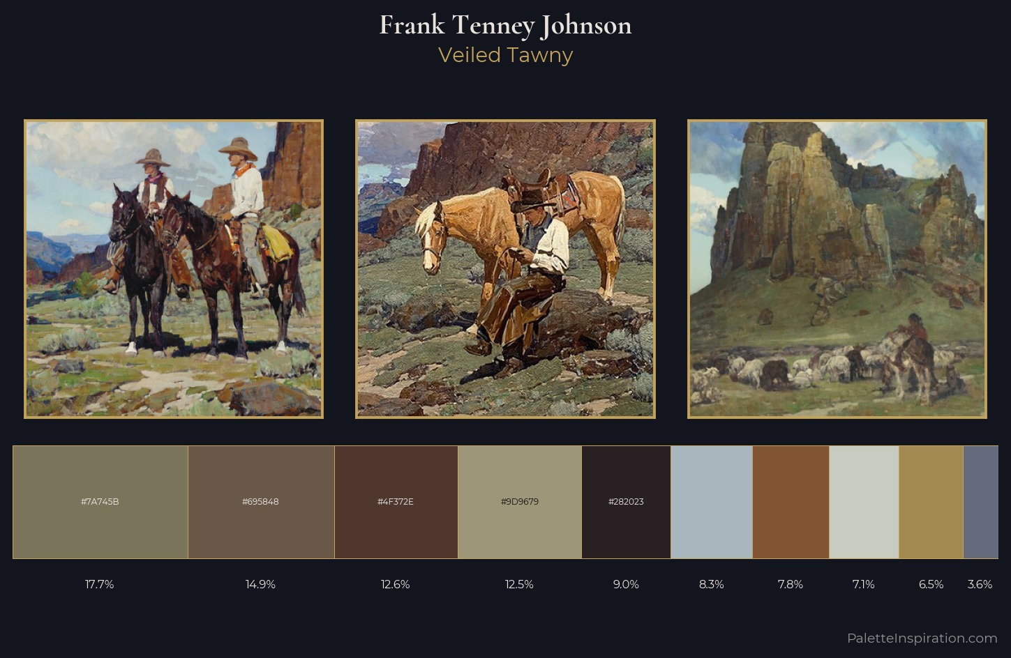 Frank Tenney Johnson Palette 2 — Veiled Tawny