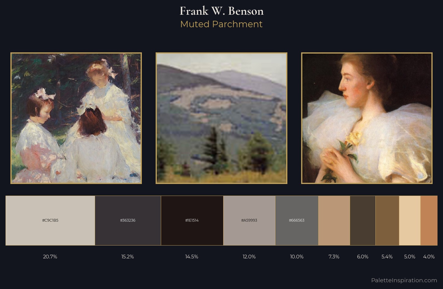Frank W. Benson Palette 5 — Muted Parchment