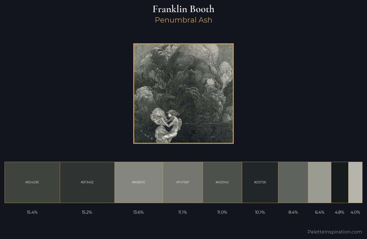 Franklin Booth Palette 1 — Penumbral Ash