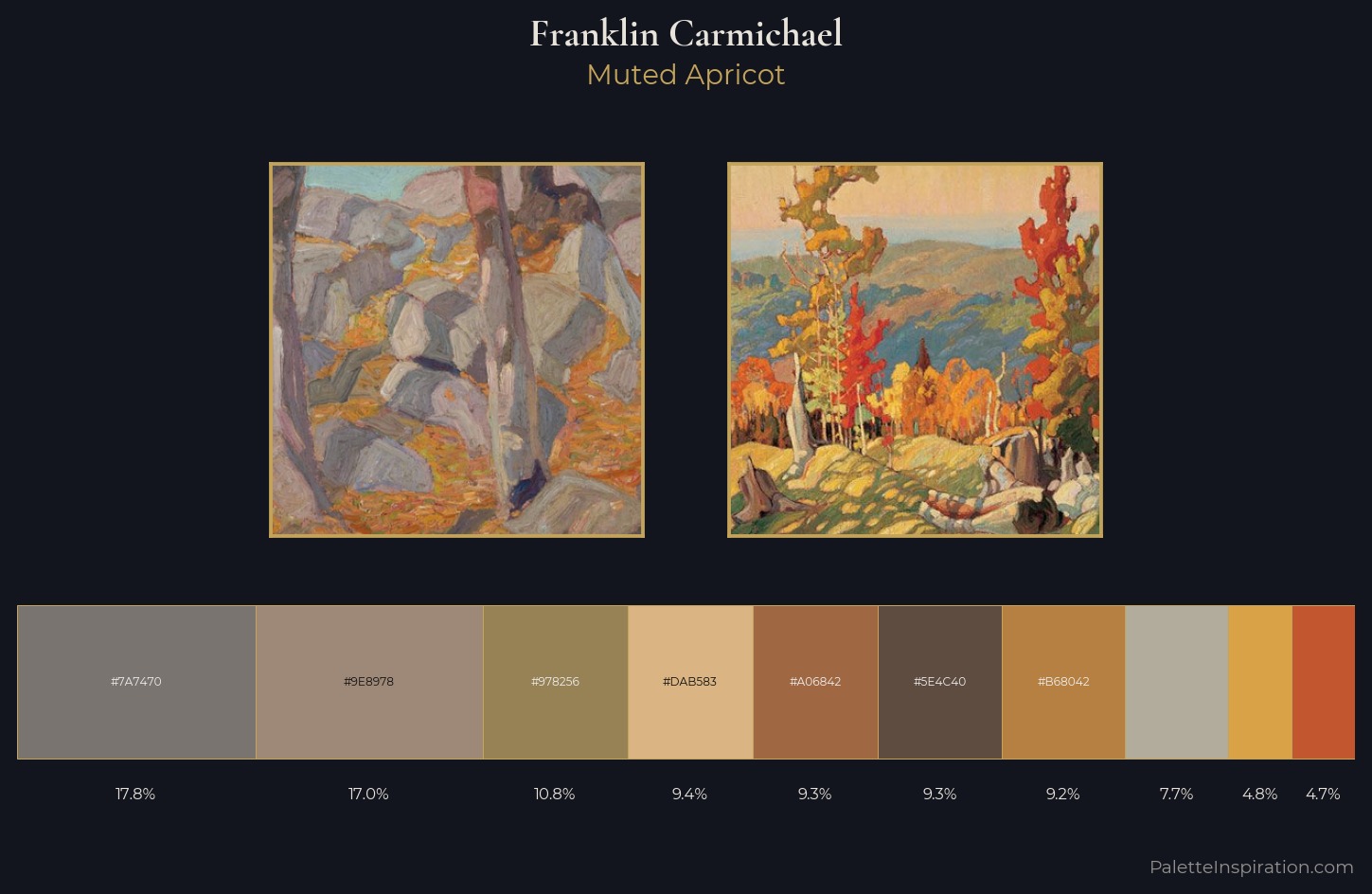 Franklin Carmichael Palette 2 — Muted Apricot