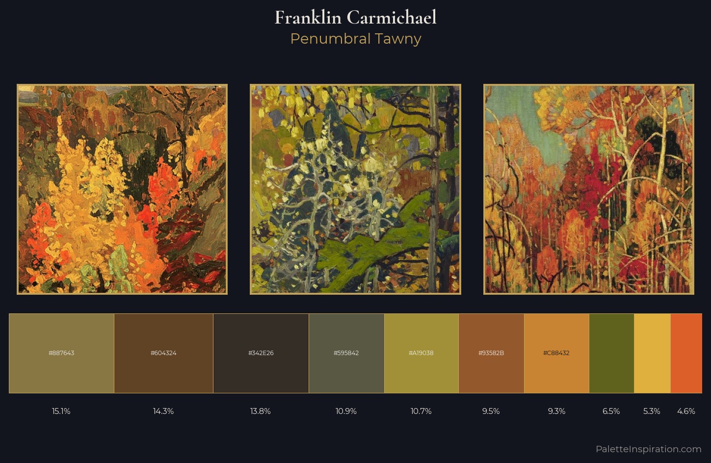 Franklin Carmichael Palette 4 — Penumbral Tawny