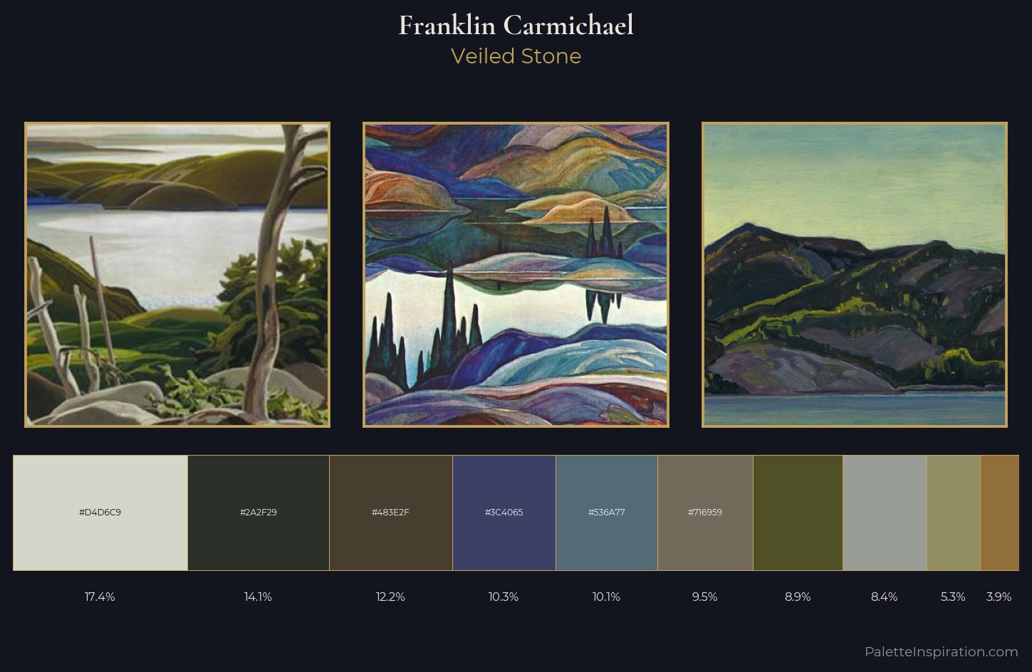 Franklin Carmichael Palette 5 — Veiled Stone