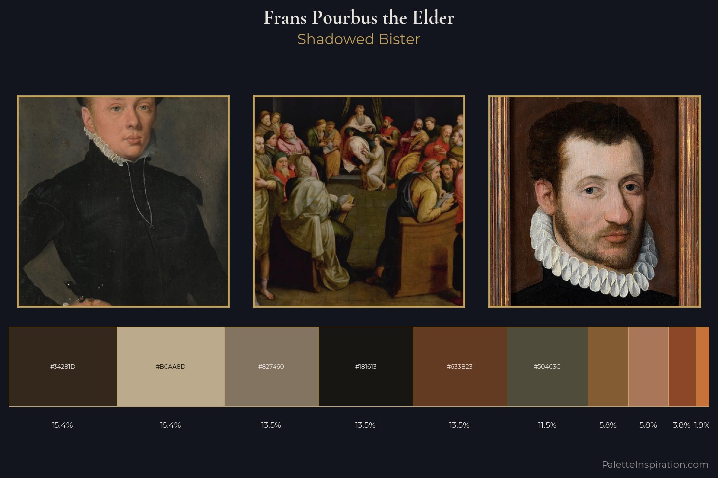 Frans Pourbus the Elder Master Palette — Shadowed Bister