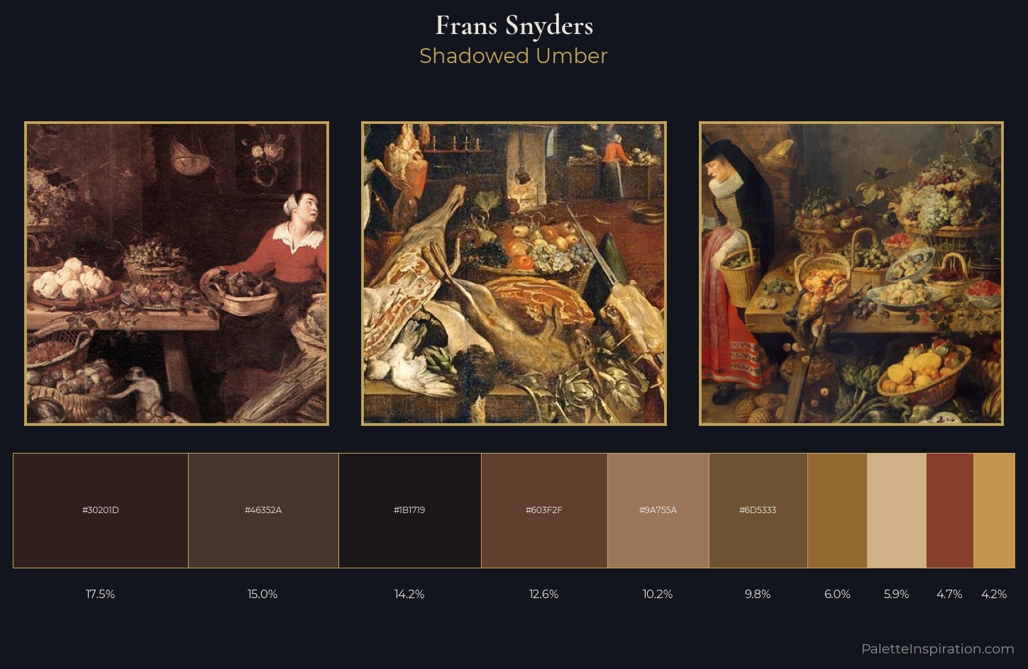 Frans Snyders Palette 7 — Shadowed Umber