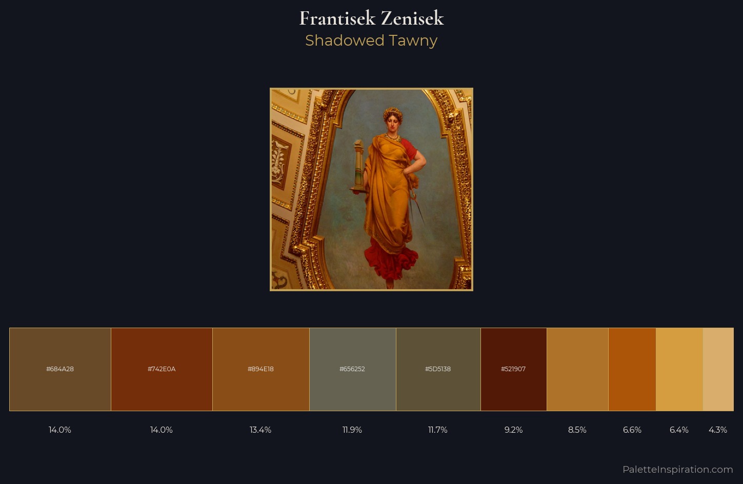 Frantisek Zenisek Palette 1 — Shadowed Tawny