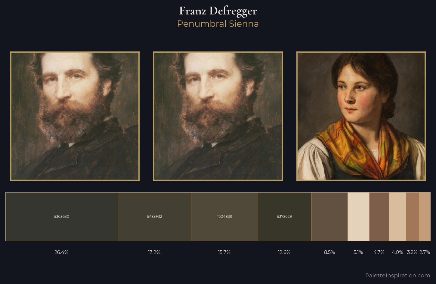 Franz Defregger Palette 1 — Penumbral Sienna