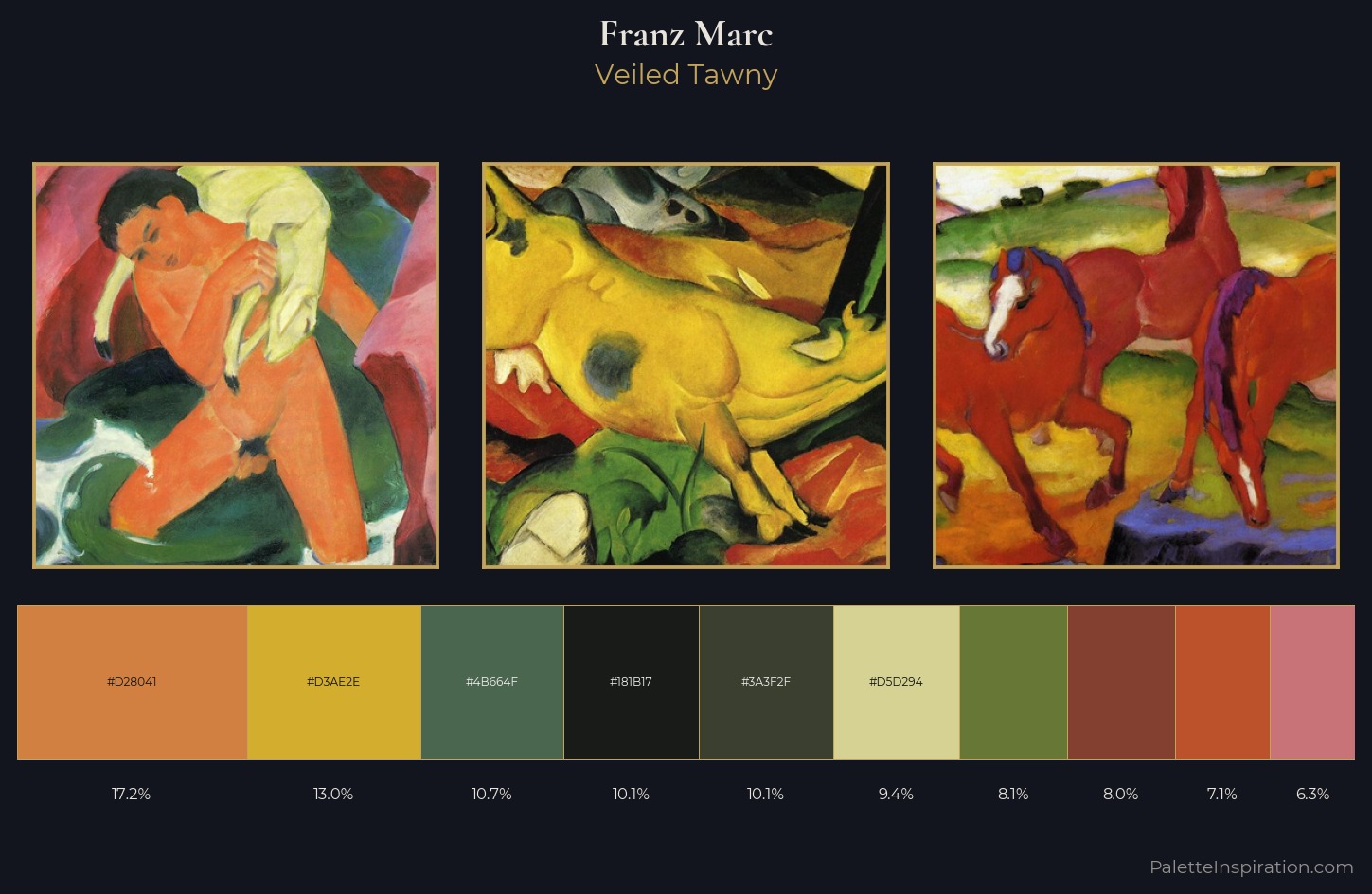 Franz Marc Palette 7 — Veiled Tawny