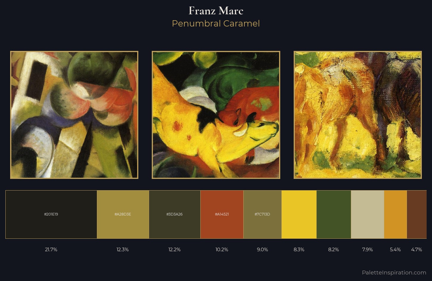 Franz Marc Palette 9 — Penumbral Caramel