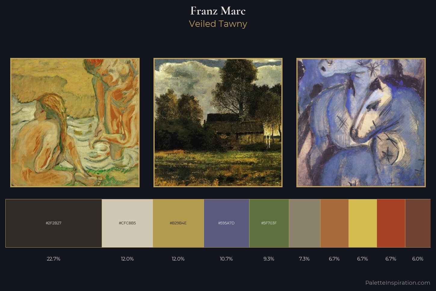 Franz Marc Master Palette — Veiled Tawny