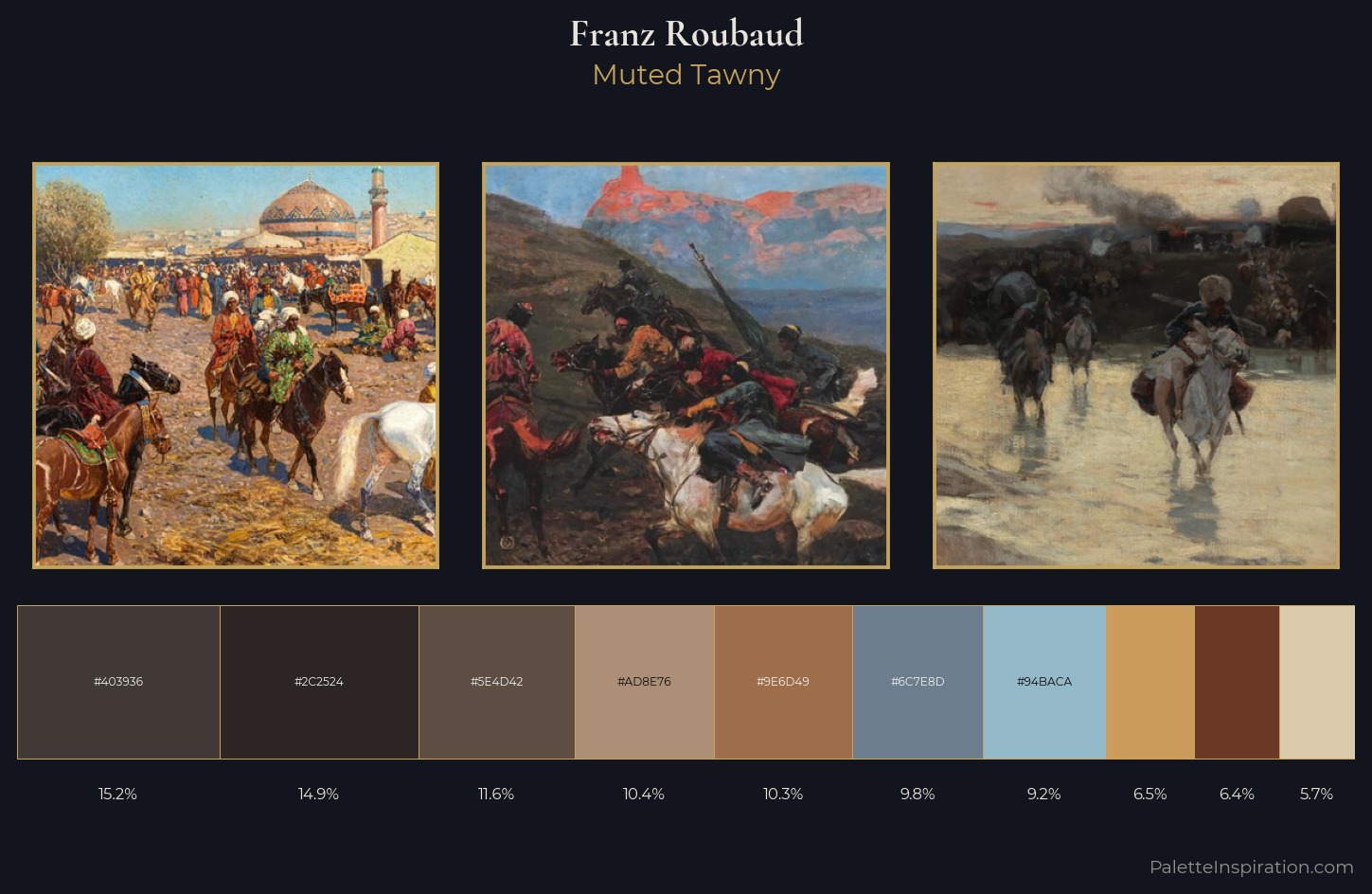 Franz Roubaud Palette 3 — Muted Tawny