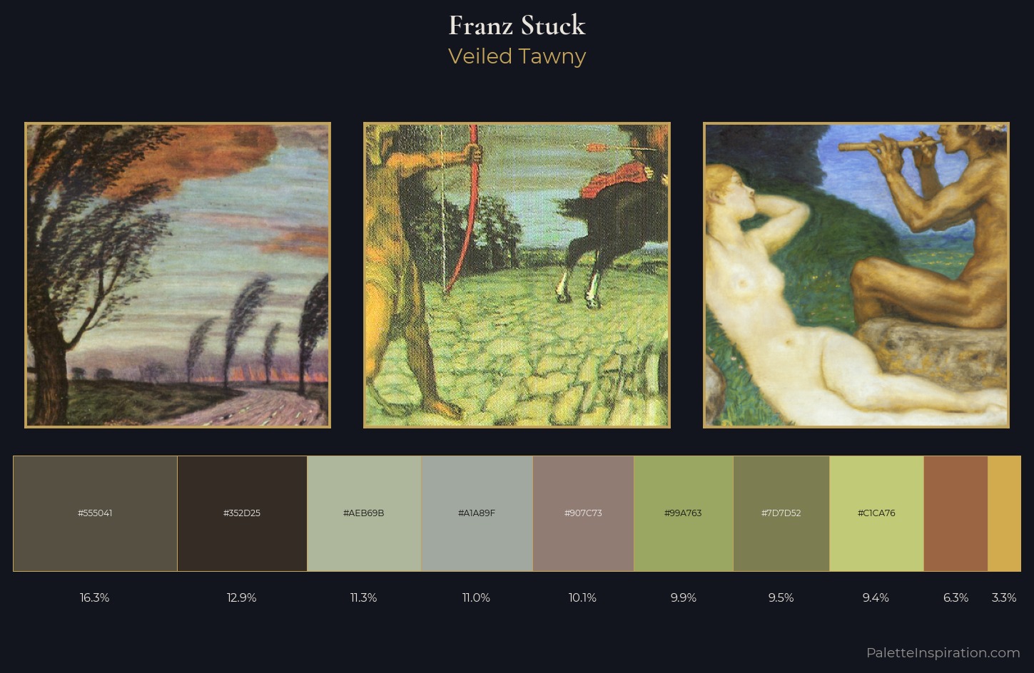 Franz Stuck Palette 1 — Veiled Tawny