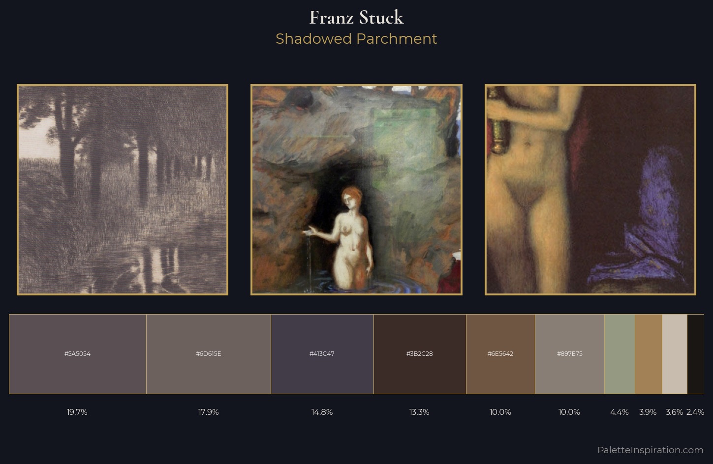 Franz Stuck Palette 8 — Shadowed Parchment