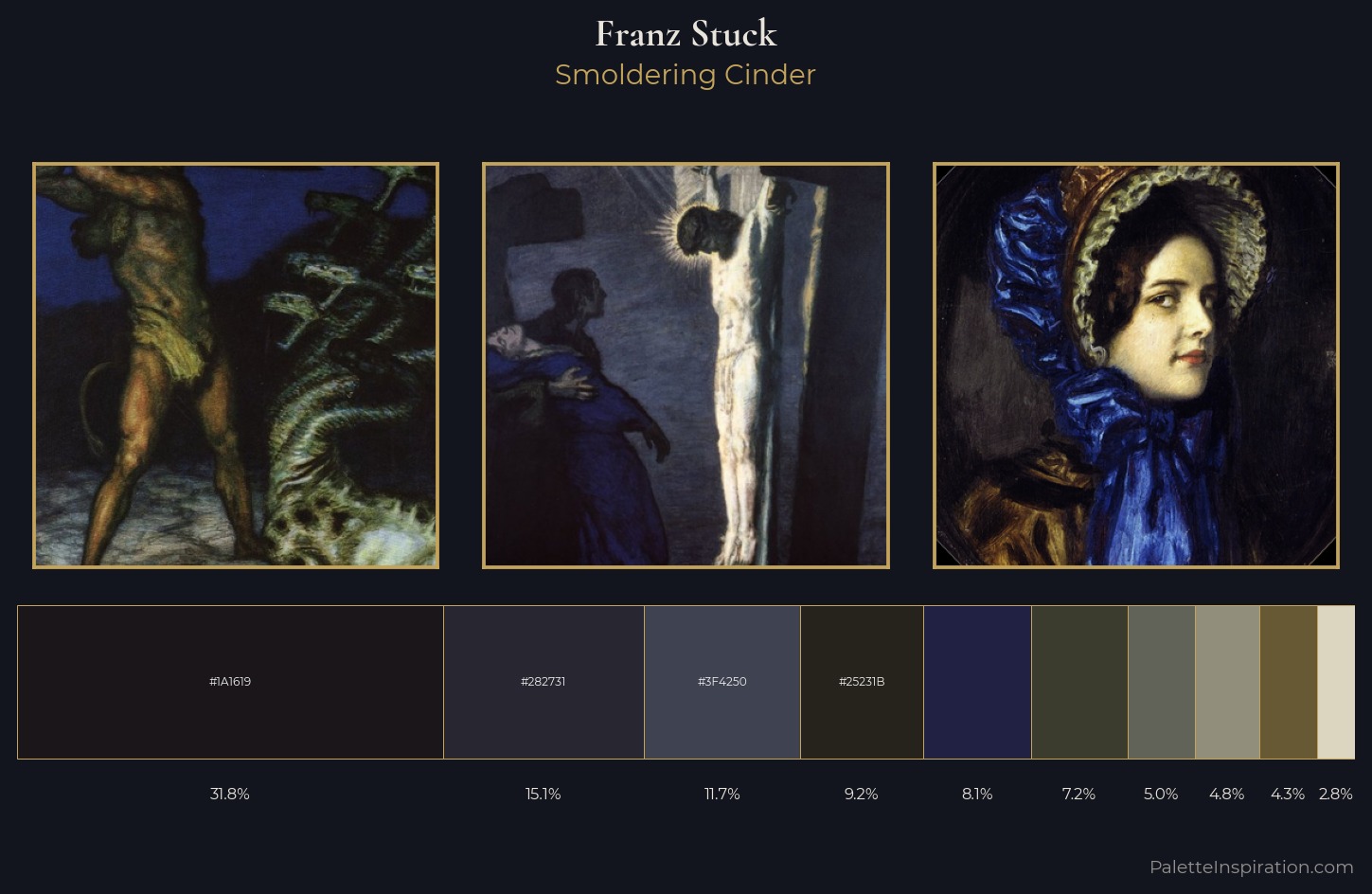 Franz Stuck Palette 10 — Smoldering Cinder