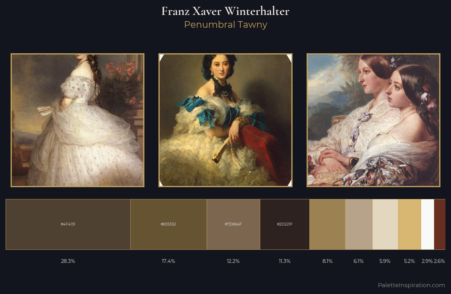 Franz Xaver Winterhalter Palette 3 — Penumbral Tawny