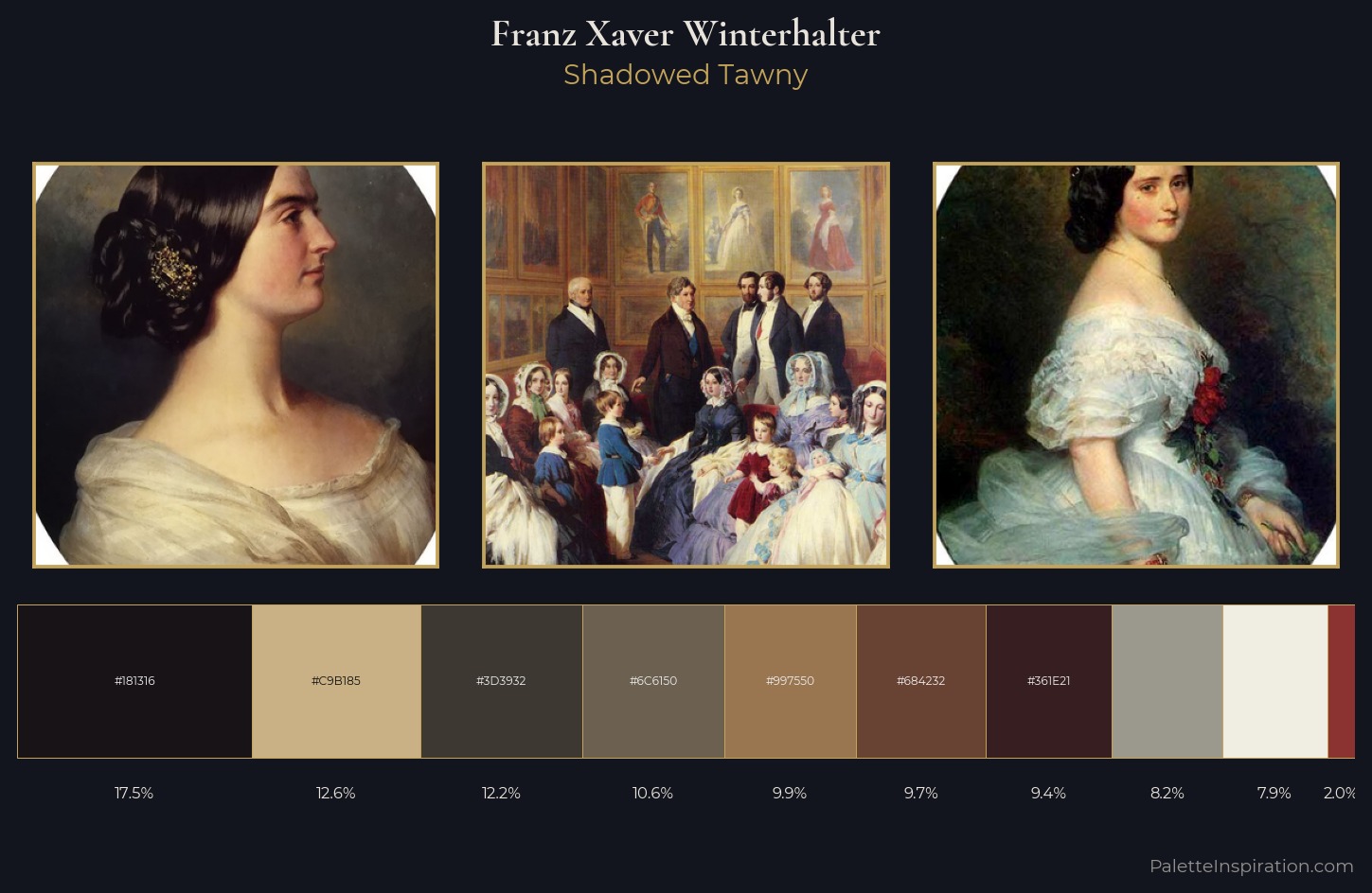 Franz Xaver Winterhalter Palette 10 — Shadowed Tawny