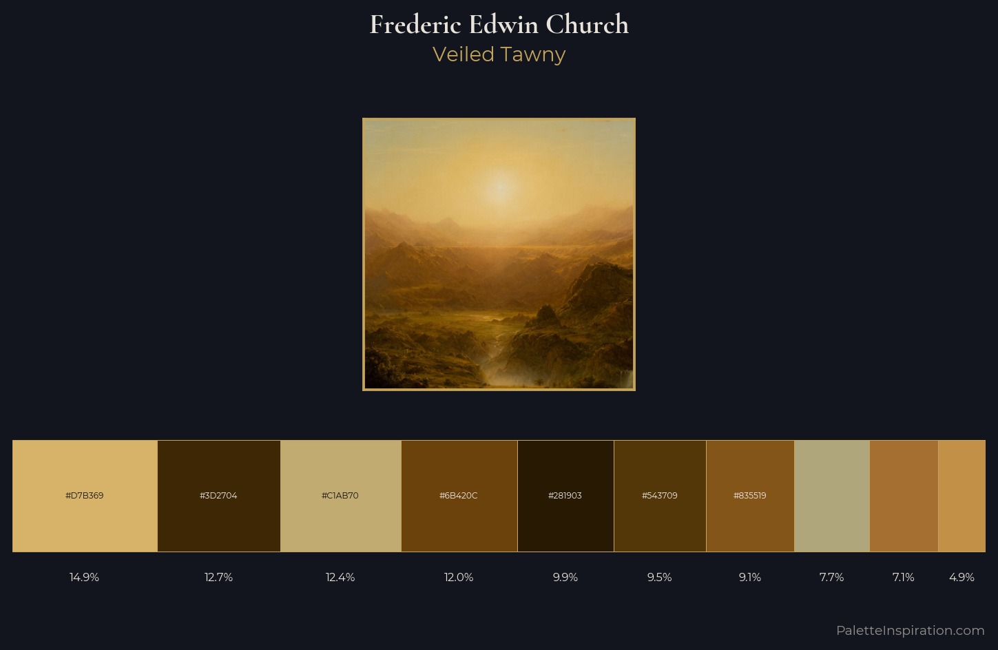Frederic Edwin Church Palette 7 — Veiled Tawny
