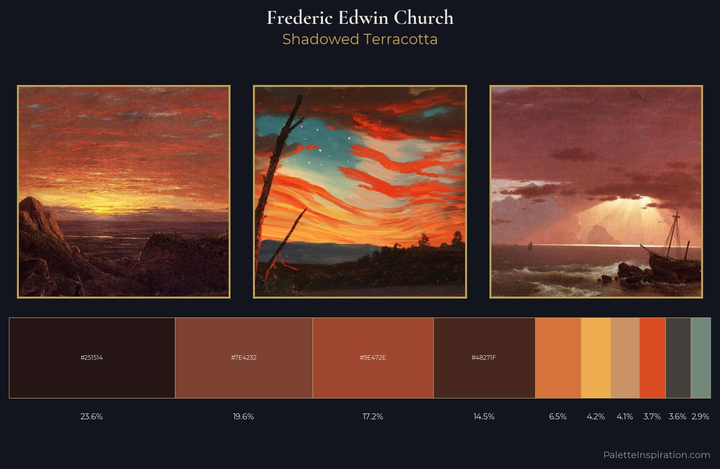 Frederic Edwin Church Palette 9 — Shadowed Terracotta