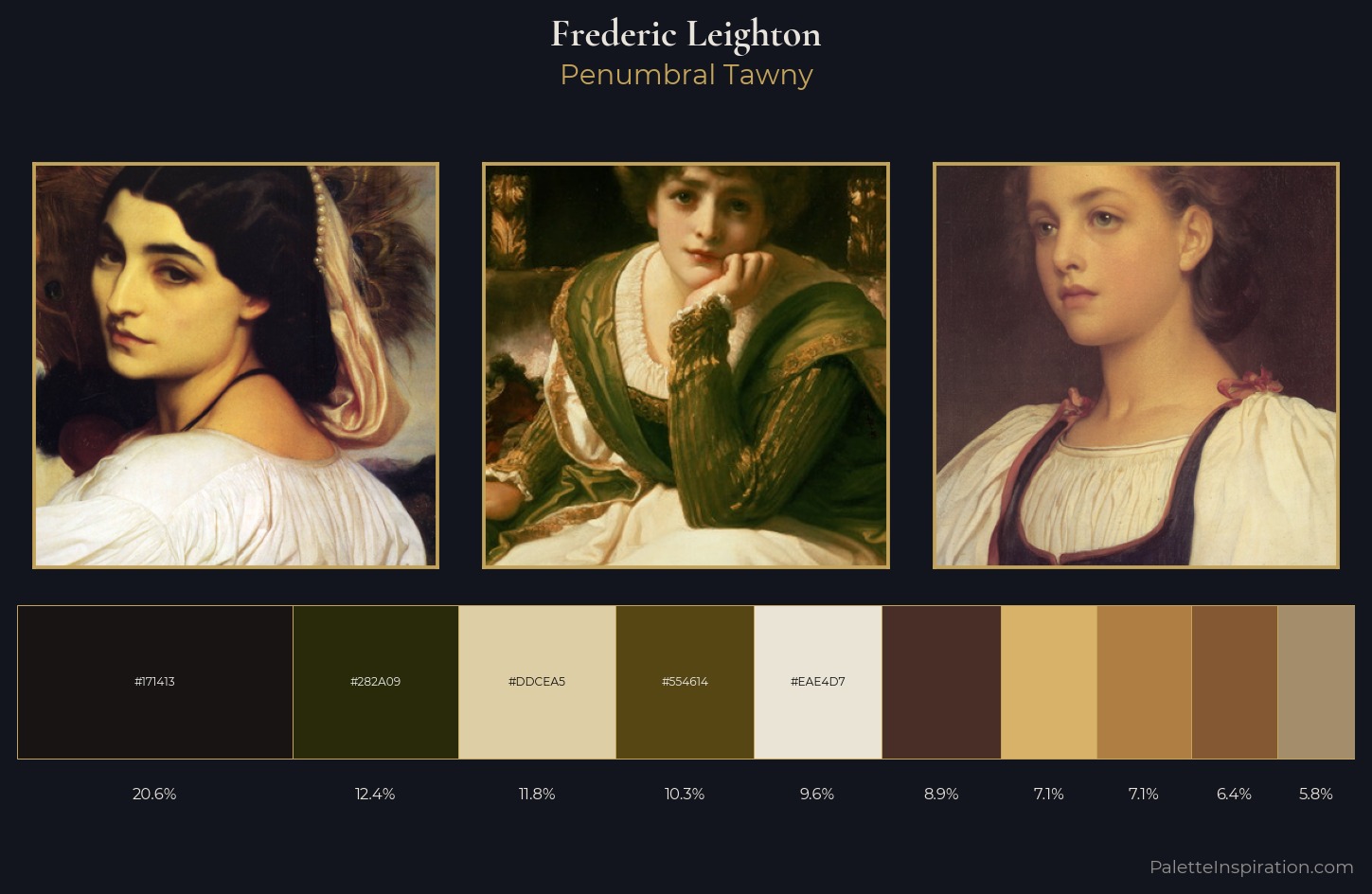 Frederic Leighton Palette 7 — Penumbral Tawny