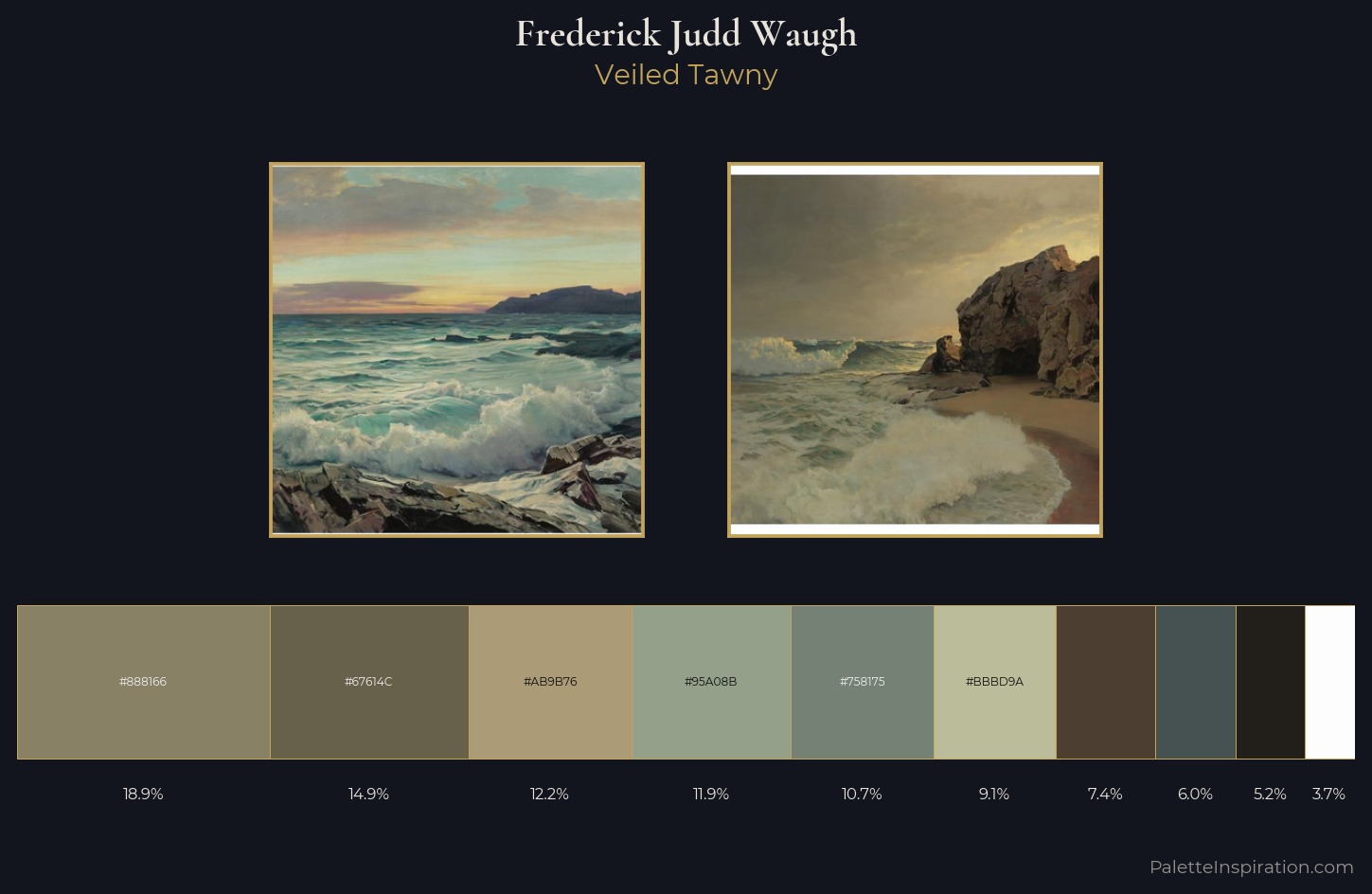 Frederick Judd Waugh Palette 2 — Veiled Tawny