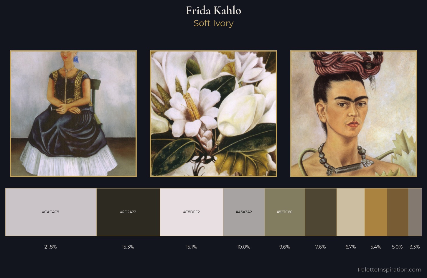 Frida Kahlo Palette 2 — Soft Ivory