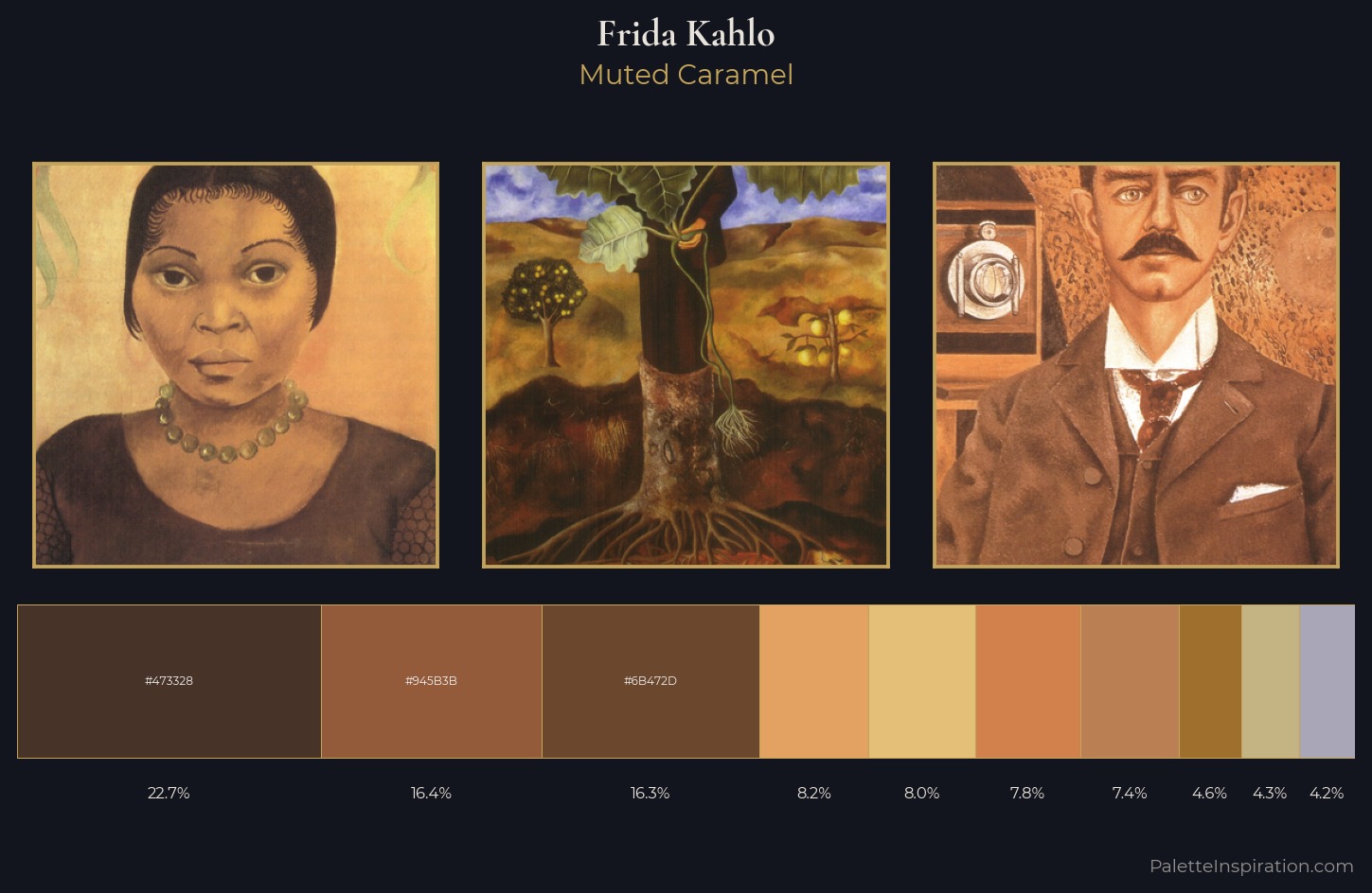 Frida Kahlo Palette 3 — Muted Caramel