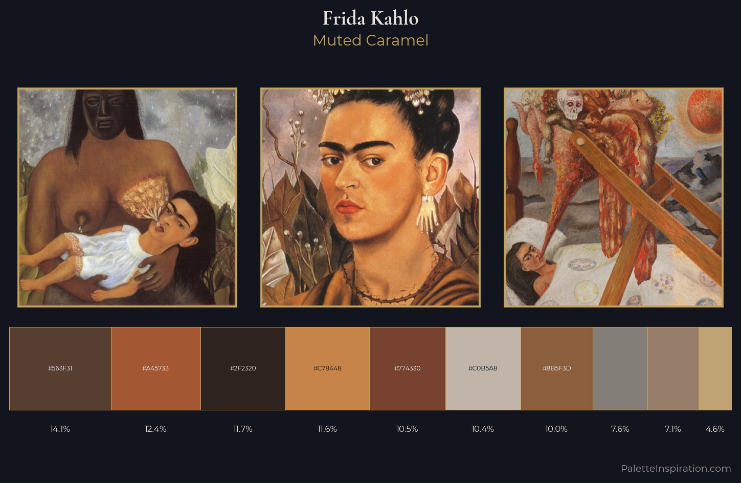 Frida Kahlo Palette 9 — Muted Caramel