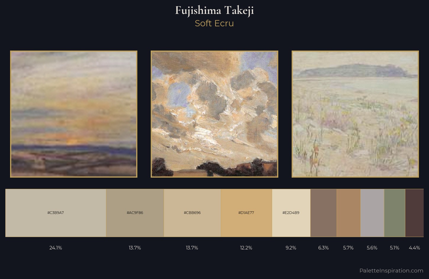 Fujishima Takeji Palette 1 — Soft Ecru