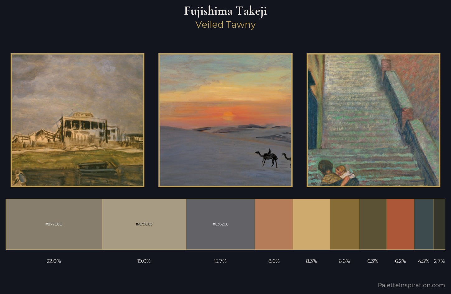Fujishima Takeji Palette 8 — Veiled Tawny