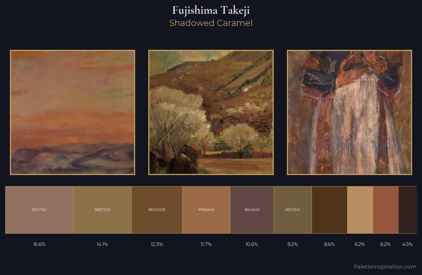 Fujishima Takeji Palette 11 — Shadowed Caramel
