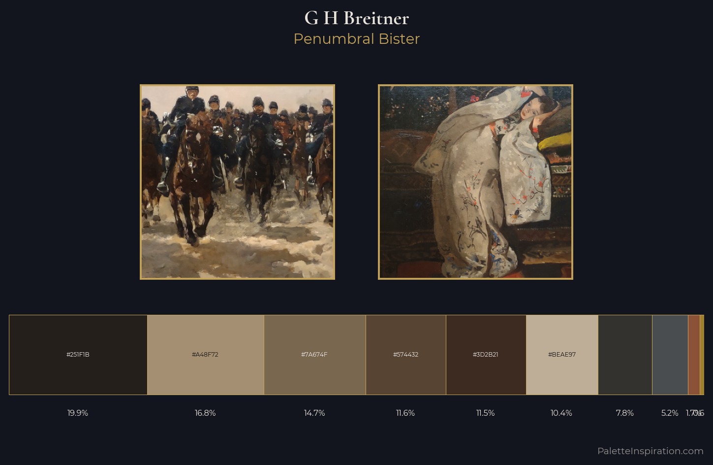 G H Breitner Palette 3 — Penumbral Bister