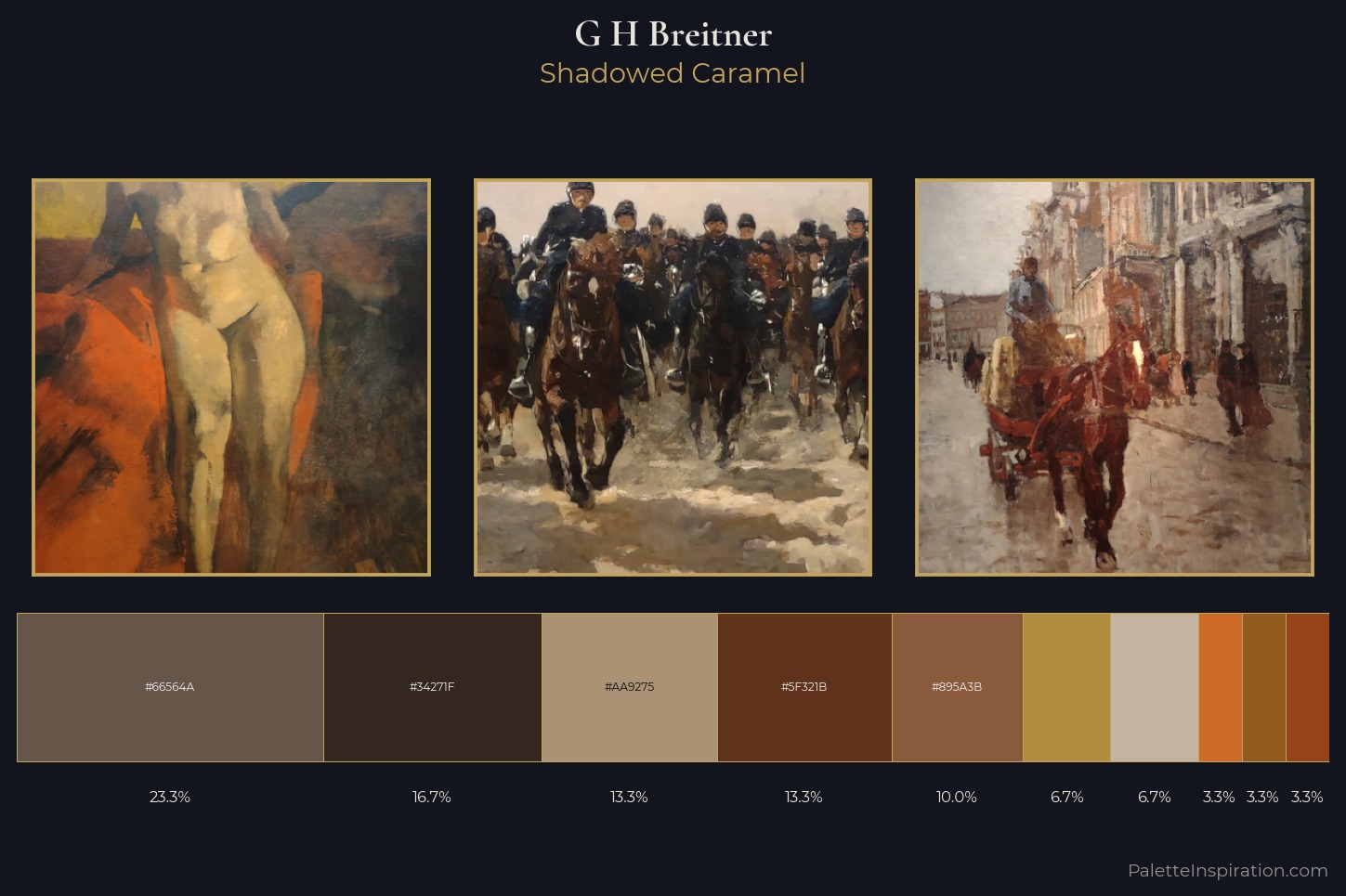 G H Breitner Master Palette — Shadowed Caramel