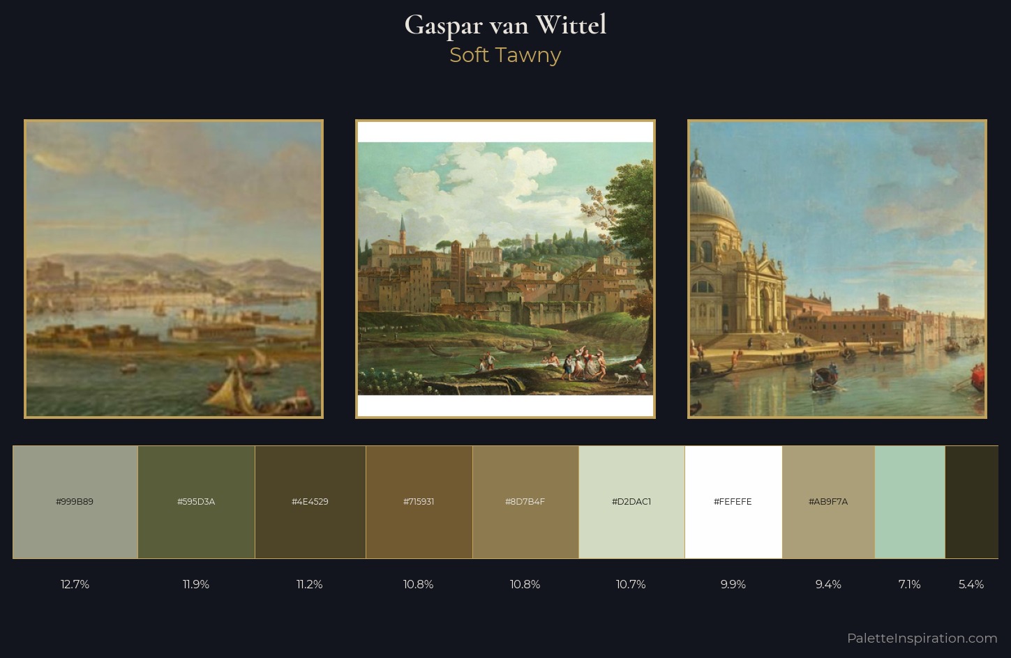 Gaspar van Wittel Palette 1 — Soft Tawny